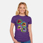 Five Nights Heads-Womens-Fitted-Tee-nickzzarto