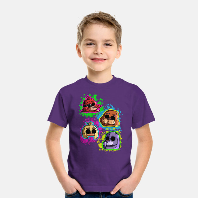 Five Nights Heads-Youth-Basic-Tee-nickzzarto
