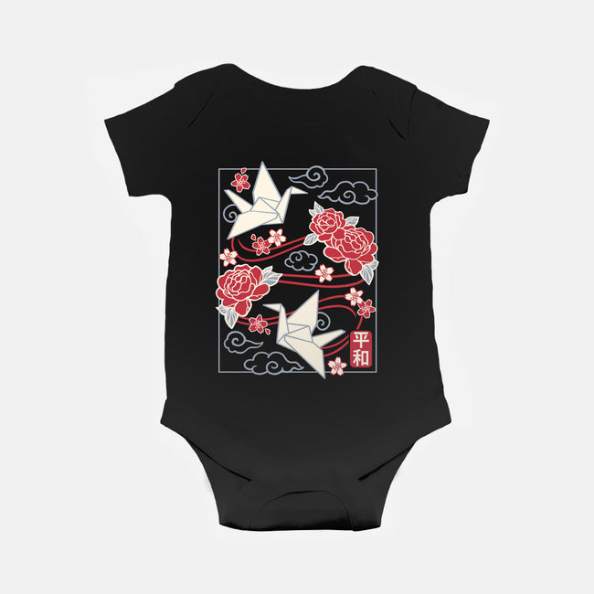 Origami Peace Crane-Baby-Basic-Onesie-NemiMakeit