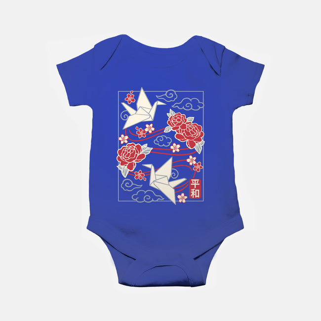 Origami Peace Crane-Baby-Basic-Onesie-NemiMakeit