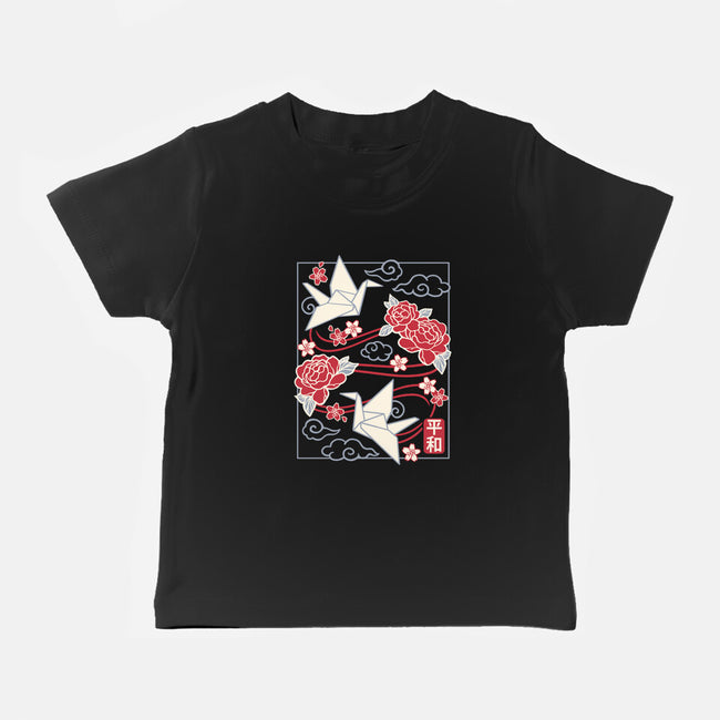 Origami Peace Crane-Baby-Basic-Tee-NemiMakeit