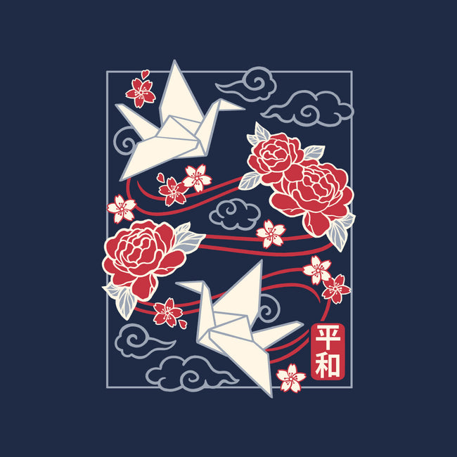 Origami Peace Crane-Womens-Fitted-Tee-NemiMakeit