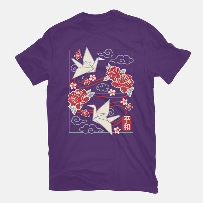 Origami Peace Crane-Womens-Basic-Tee-NemiMakeit