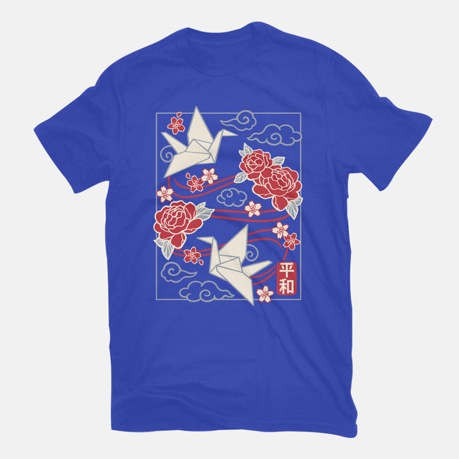 Origami Peace Crane-Womens-Basic-Tee-NemiMakeit