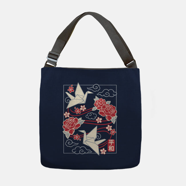 Origami Peace Crane-None-Adjustable Tote-Bag-NemiMakeit