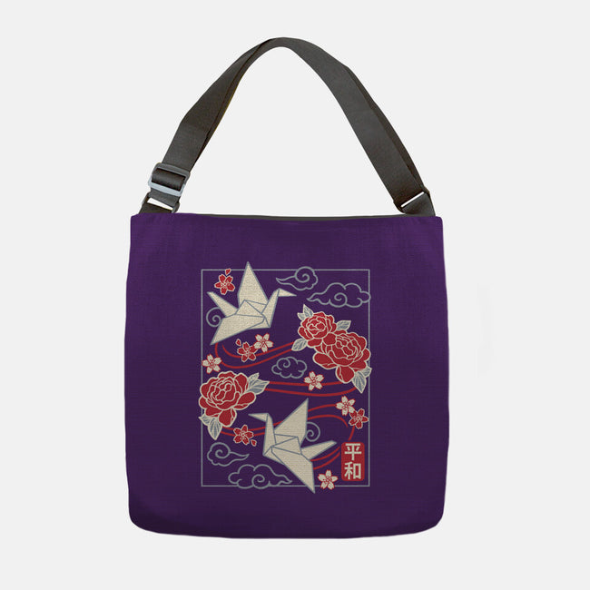 Origami Peace Crane-None-Adjustable Tote-Bag-NemiMakeit