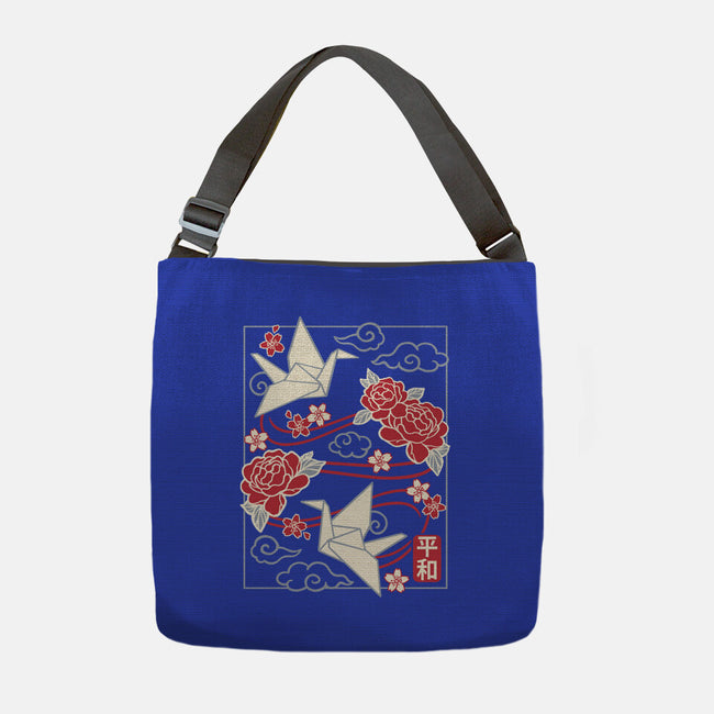 Origami Peace Crane-None-Adjustable Tote-Bag-NemiMakeit