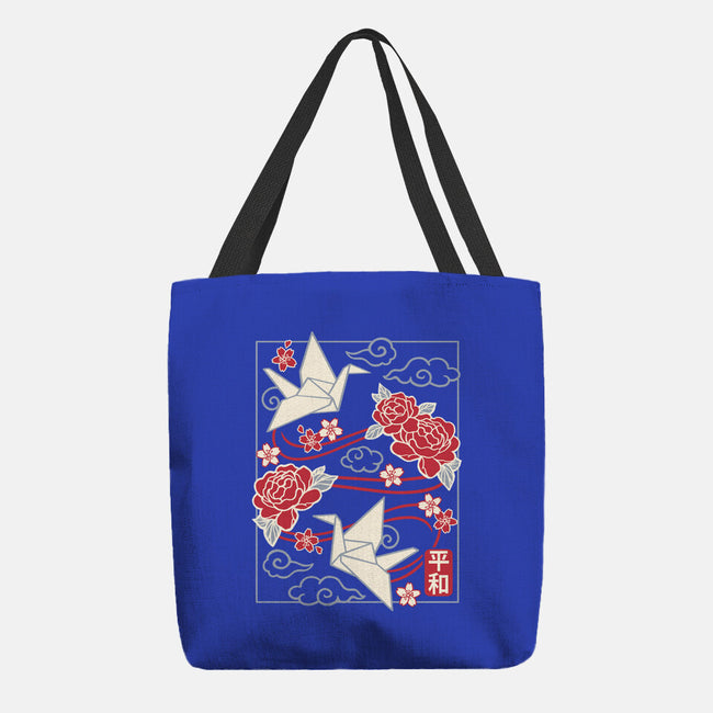 Origami Peace Crane-None-Basic Tote-Bag-NemiMakeit