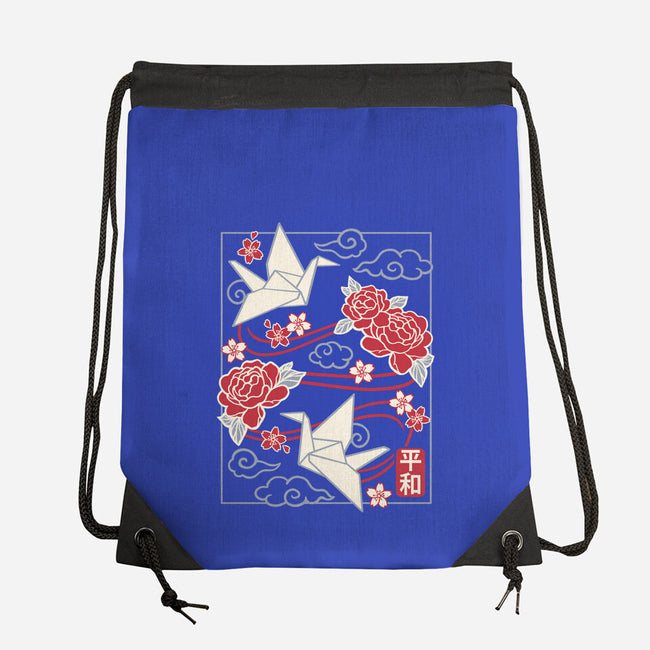 Origami Peace Crane-None-Drawstring-Bag-NemiMakeit