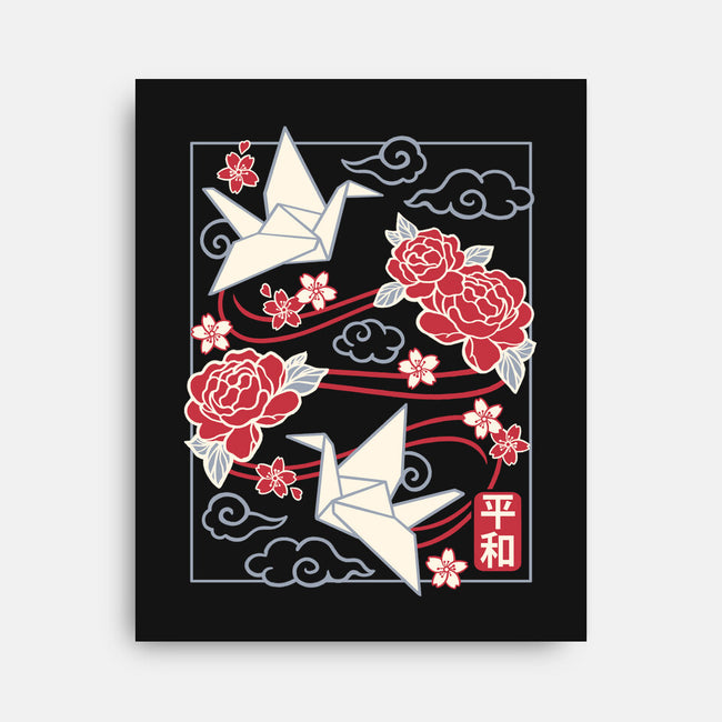Origami Peace Crane-None-Stretched-Canvas-NemiMakeit
