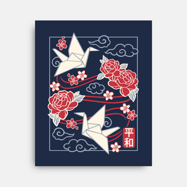 Origami Peace Crane-None-Stretched-Canvas-NemiMakeit