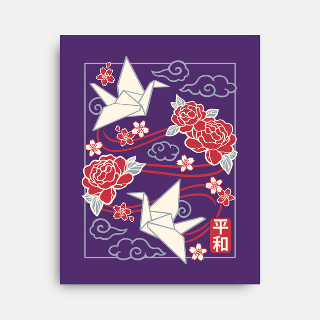 Origami Peace Crane-None-Stretched-Canvas-NemiMakeit