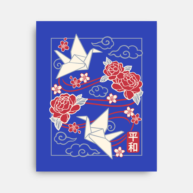 Origami Peace Crane-None-Stretched-Canvas-NemiMakeit