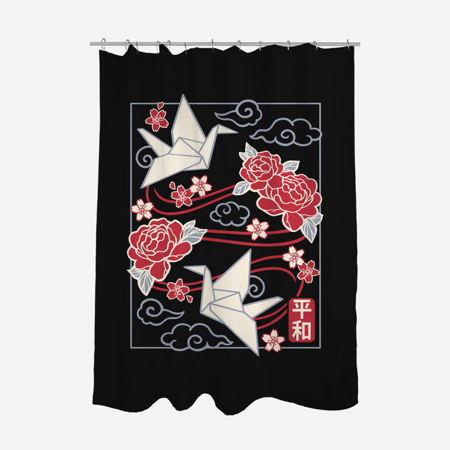 Origami Peace Crane-None-Polyester-Shower Curtain-NemiMakeit
