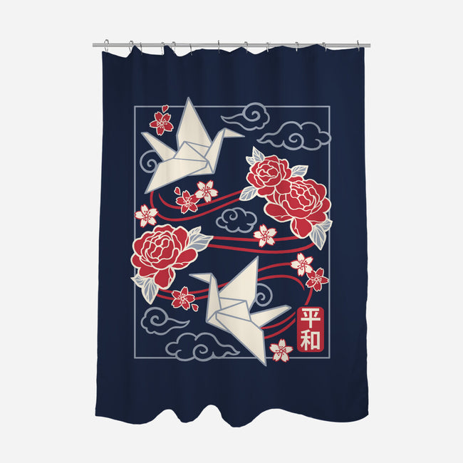 Origami Peace Crane-None-Polyester-Shower Curtain-NemiMakeit