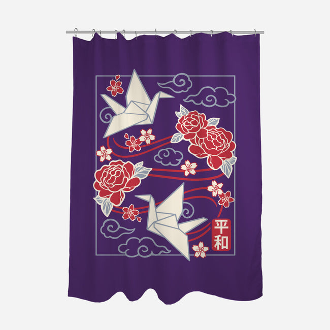 Origami Peace Crane-None-Polyester-Shower Curtain-NemiMakeit