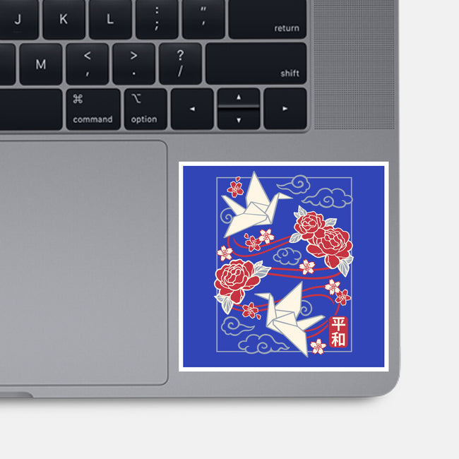 Origami Peace Crane-None-Glossy-Sticker-NemiMakeit