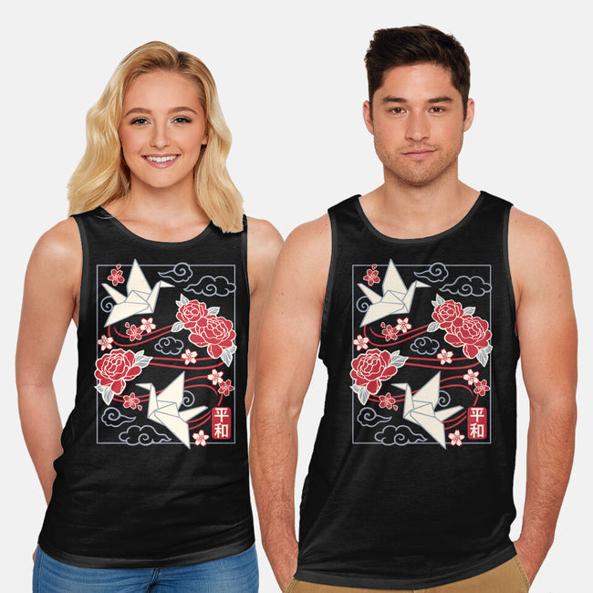 Origami Peace Crane-Unisex-Basic-Tank-NemiMakeit