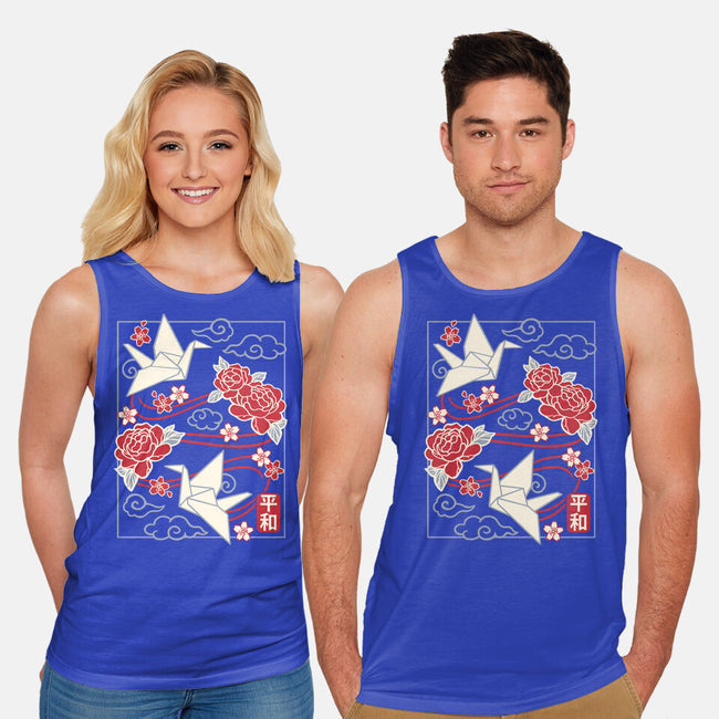Origami Peace Crane-Unisex-Basic-Tank-NemiMakeit
