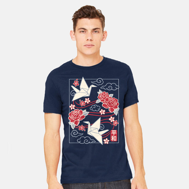 Origami Peace Crane-Mens-Heavyweight-Tee-NemiMakeit