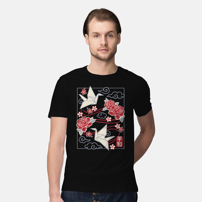 Origami Peace Crane-Mens-Premium-Tee-NemiMakeit