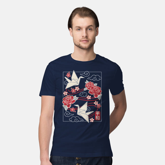 Origami Peace Crane-Mens-Premium-Tee-NemiMakeit
