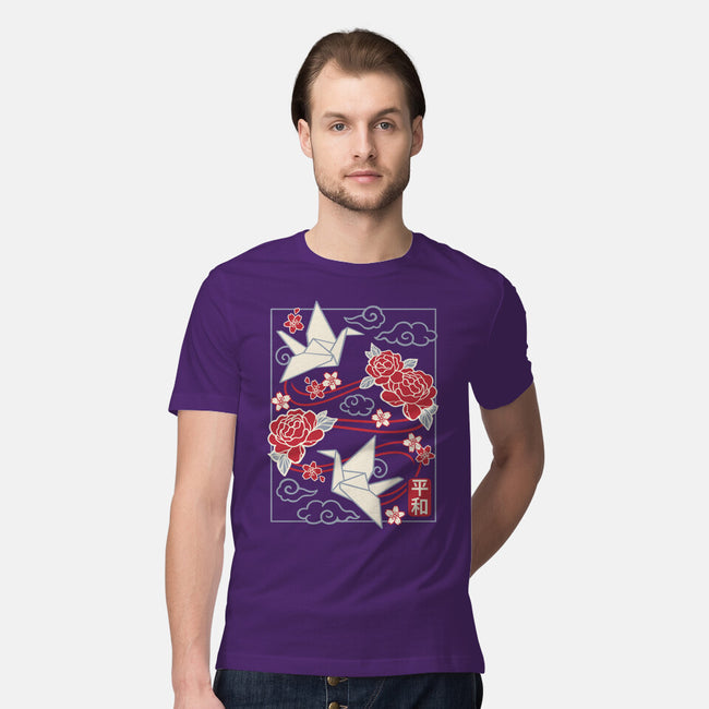 Origami Peace Crane-Mens-Premium-Tee-NemiMakeit