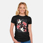 Origami Peace Crane-Womens-Fitted-Tee-NemiMakeit