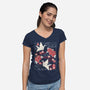 Origami Peace Crane-Womens-V-Neck-Tee-NemiMakeit