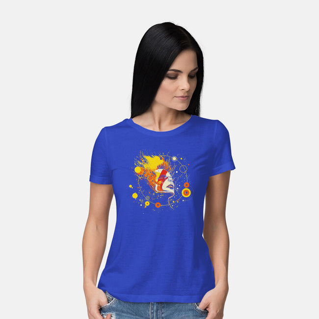 Space Oddity-Womens-Basic-Tee-kharmazero