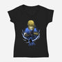 Hylian Champion Shadowwork-Womens-V-Neck-Tee-Astrobot Invention