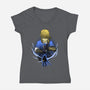 Hylian Champion Shadowwork-Womens-V-Neck-Tee-Astrobot Invention