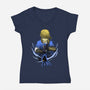 Hylian Champion Shadowwork-Womens-V-Neck-Tee-Astrobot Invention