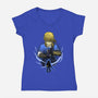Hylian Champion Shadowwork-Womens-V-Neck-Tee-Astrobot Invention