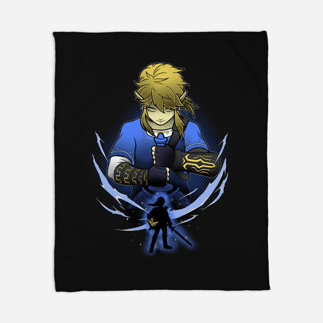 Hylian Champion Shadowwork-None-Fleece-Blanket-Astrobot Invention