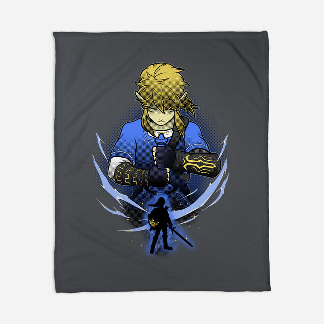 Hylian Champion Shadowwork-None-Fleece-Blanket-Astrobot Invention