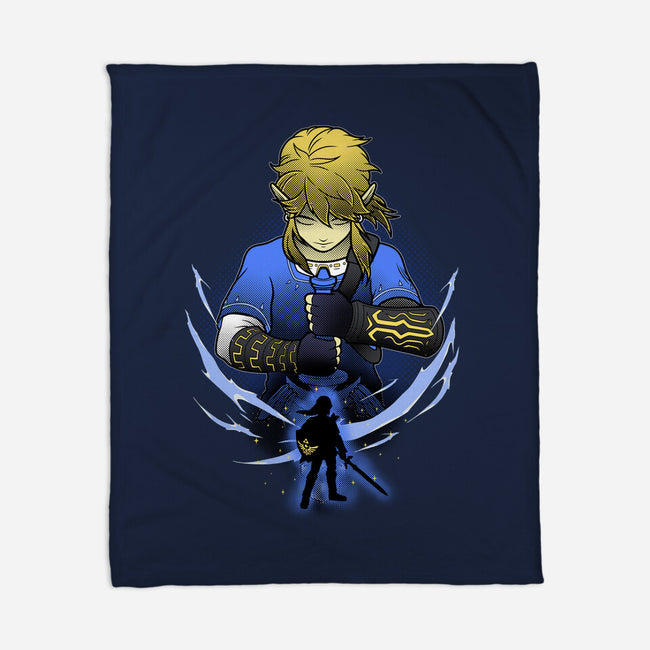 Hylian Champion Shadowwork-None-Fleece-Blanket-Astrobot Invention