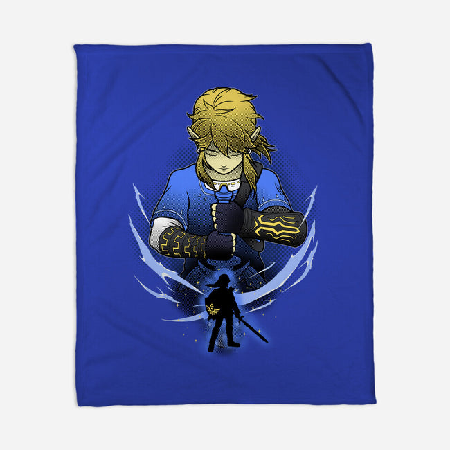 Hylian Champion Shadowwork-None-Fleece-Blanket-Astrobot Invention