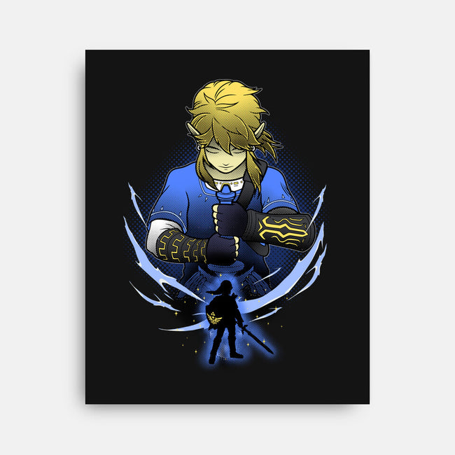 Hylian Champion Shadowwork-None-Stretched-Canvas-Astrobot Invention