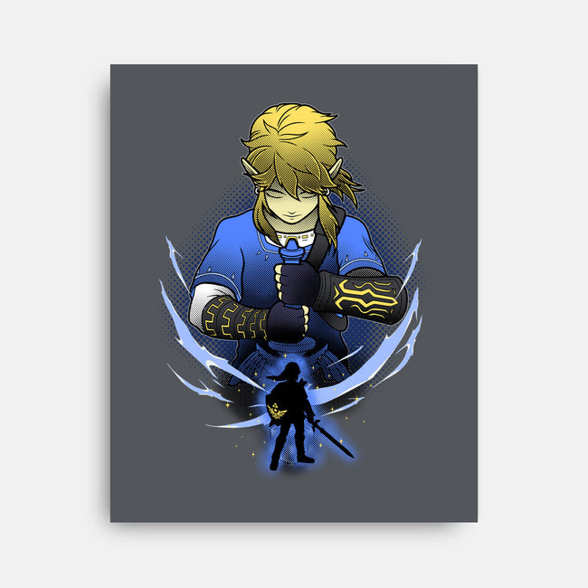 Hylian Champion Shadowwork-None-Stretched-Canvas-Astrobot Invention