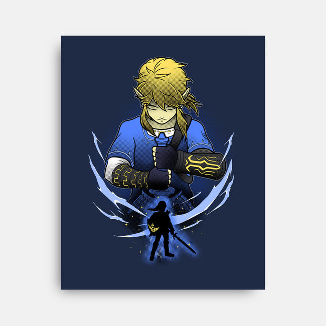 Hylian Champion Shadowwork-None-Stretched-Canvas-Astrobot Invention