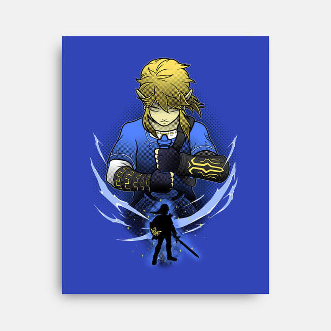 Hylian Champion Shadowwork-None-Stretched-Canvas-Astrobot Invention
