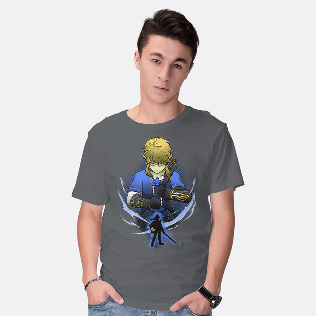 Hylian Champion Shadowwork-Mens-Basic-Tee-Astrobot Invention