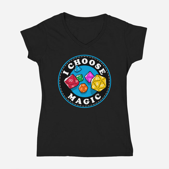 I Choose Magic-Womens-V-Neck-Tee-Getsousa!