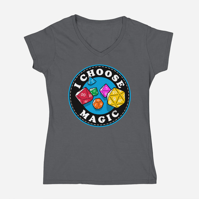 I Choose Magic-Womens-V-Neck-Tee-Getsousa!
