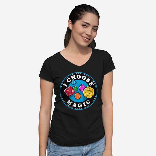 I Choose Magic-Womens-V-Neck-Tee-Getsousa!