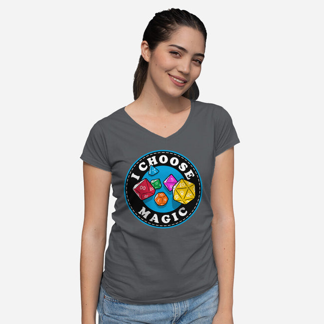 I Choose Magic-Womens-V-Neck-Tee-Getsousa!
