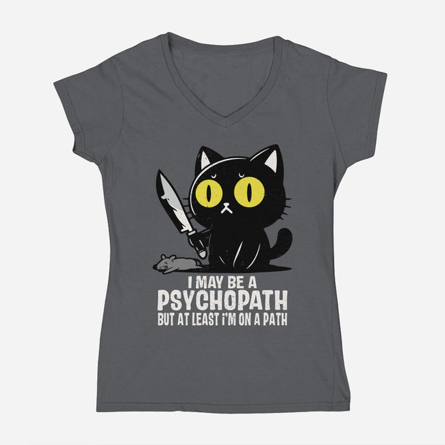 At Least On A Path-Womens-V-Neck-Tee-turborat14
