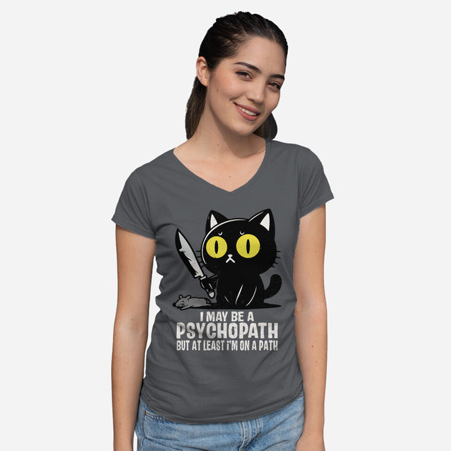 At Least On A Path-Womens-V-Neck-Tee-turborat14