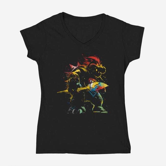 Graffiti Freak-Womens-V-Neck-Tee-kharmazero